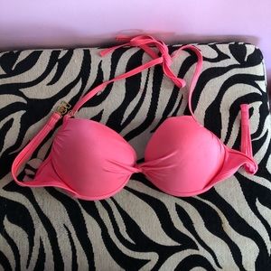 Pink vs bathing suit top